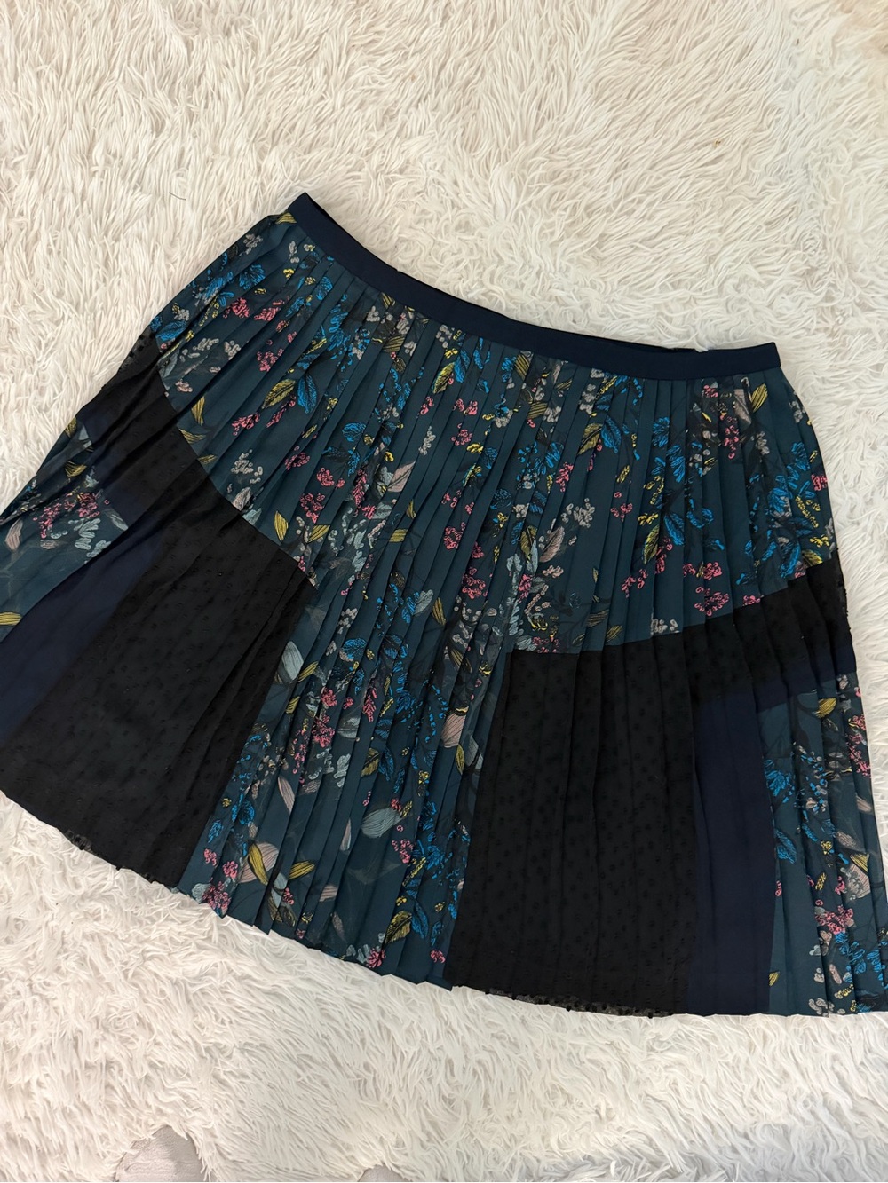 Banana Republic Floral Pleated Midi Skirt Size 14